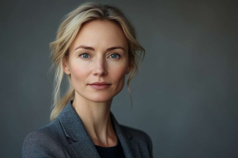 En bedriftsleder ser inn i kamera - et bilde på bærekraftig AI-drift med fokus på datasentre som ikke overbelastes.